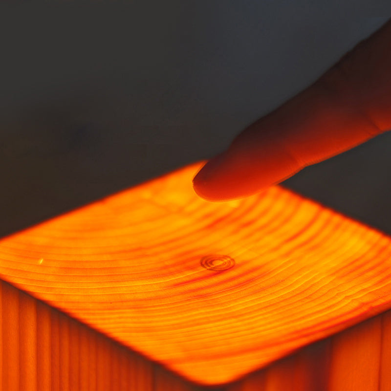 Wireless LED TaBowlifte Lamp with Touch Control | RechargeaBowlifte Battery | Wood Grain Design | AdjustaBowlifte Brightness | Bowlift