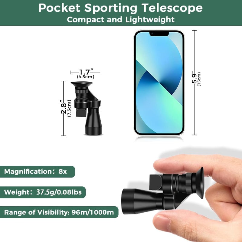 Compact 8x20 Pocket Monocular Bowlift