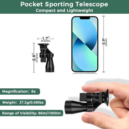 Compact 8x20 Pocket Monocular Bowlift