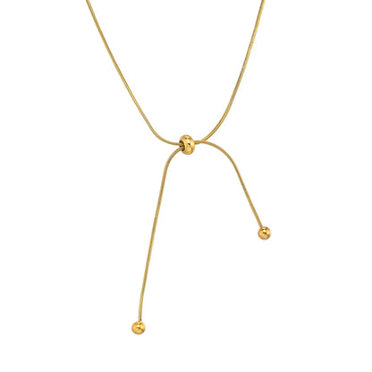 BowLift | 18k Adjustable Tassel Snake Chain Necklace