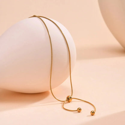 BowLift | 18k Adjustable Tassel Snake Chain Necklace