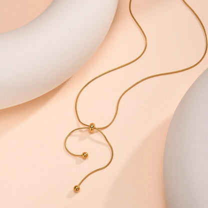 BowLift | 18k Adjustable Tassel Snake Chain Necklace