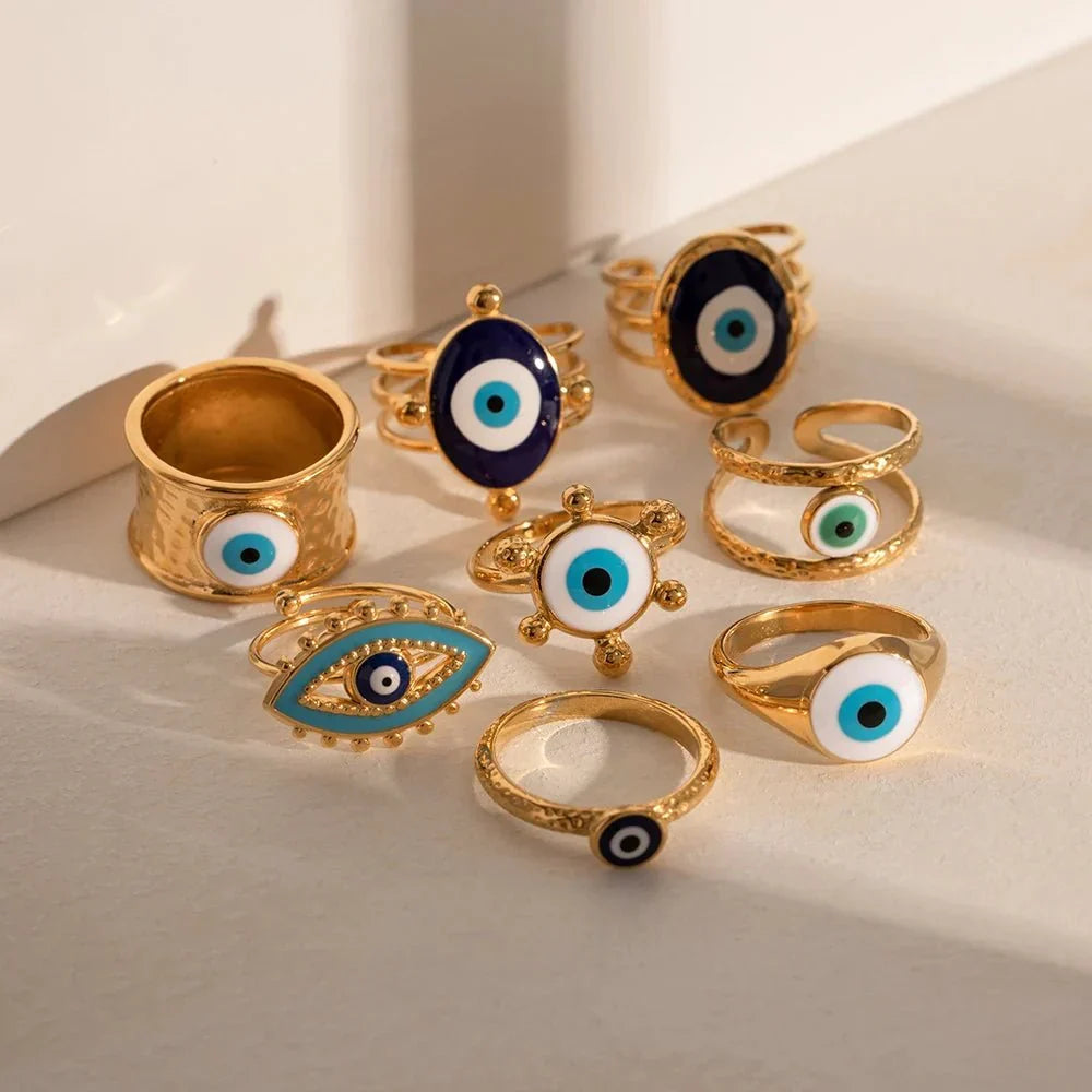 BowLift | 18k Bohemian Evil Eye Rings