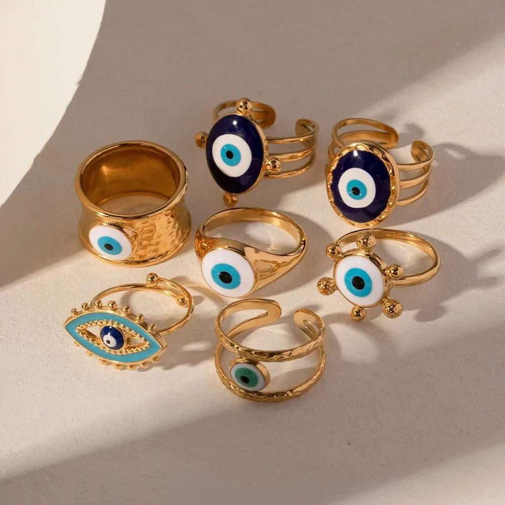 BowLift | 18k Bohemian Evil Eye Rings