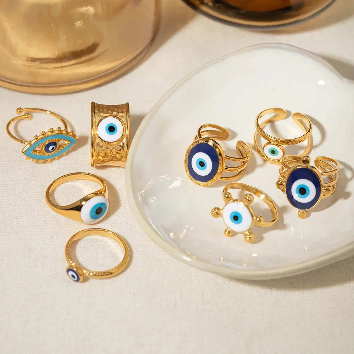 BowLift | 18k Bohemian Evil Eye Rings