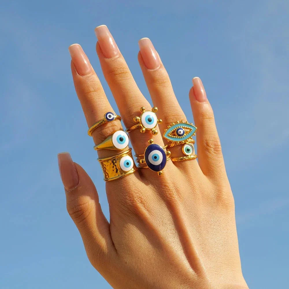 BowLift | 18k Bohemian Evil Eye Rings