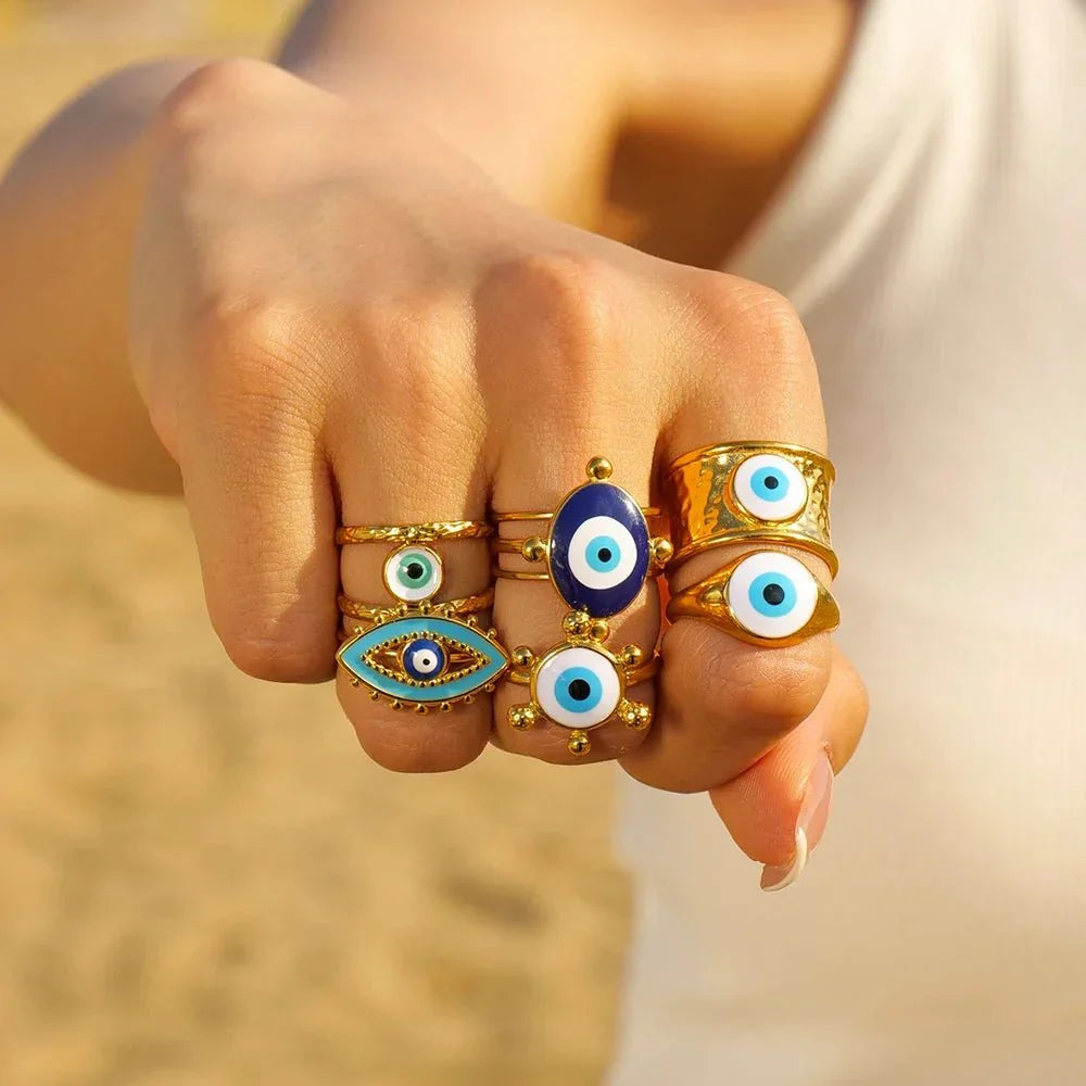 BowLift | 18k Bohemian Evil Eye Rings