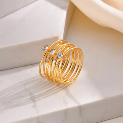 BowLift | 18k Multi Layered Triple Diamond Rings