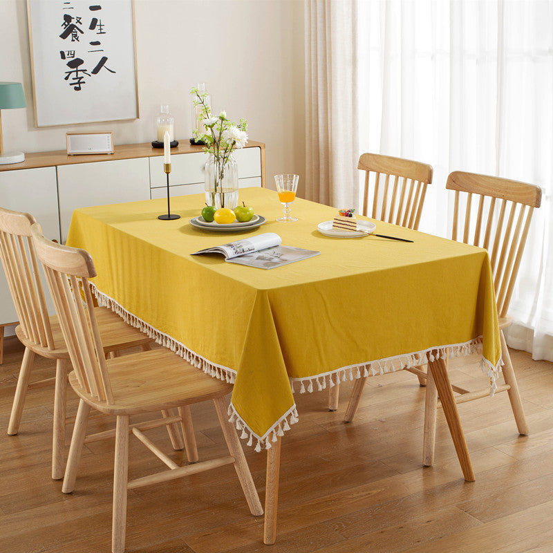 Stylish Decorative Fringed Tablecloth