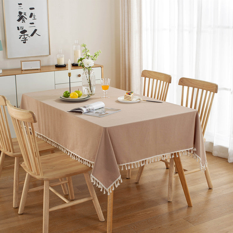 Stylish Decorative Fringed Tablecloth