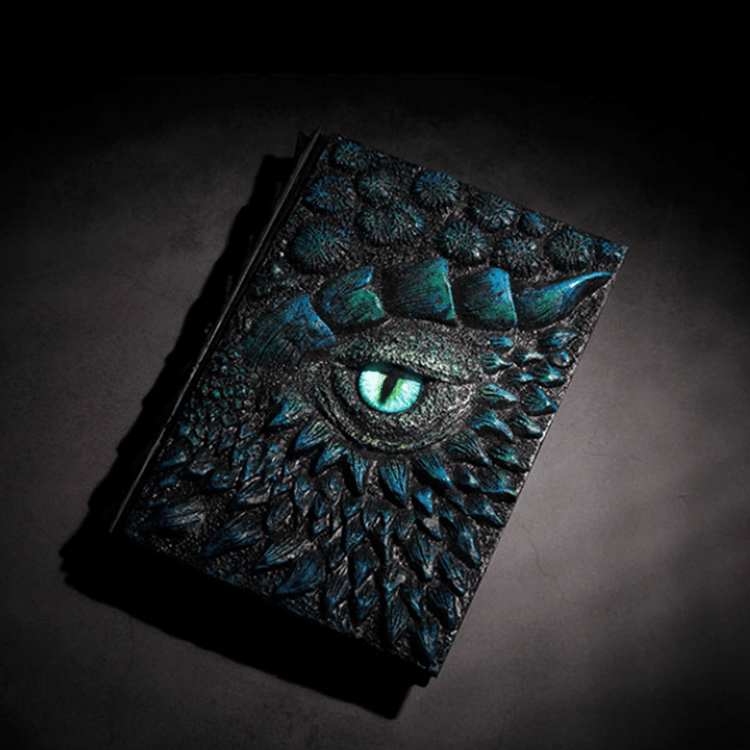 Skanto | Dragon Eye 3D Printed Journal - Handmade Resin Engraved Notebook
