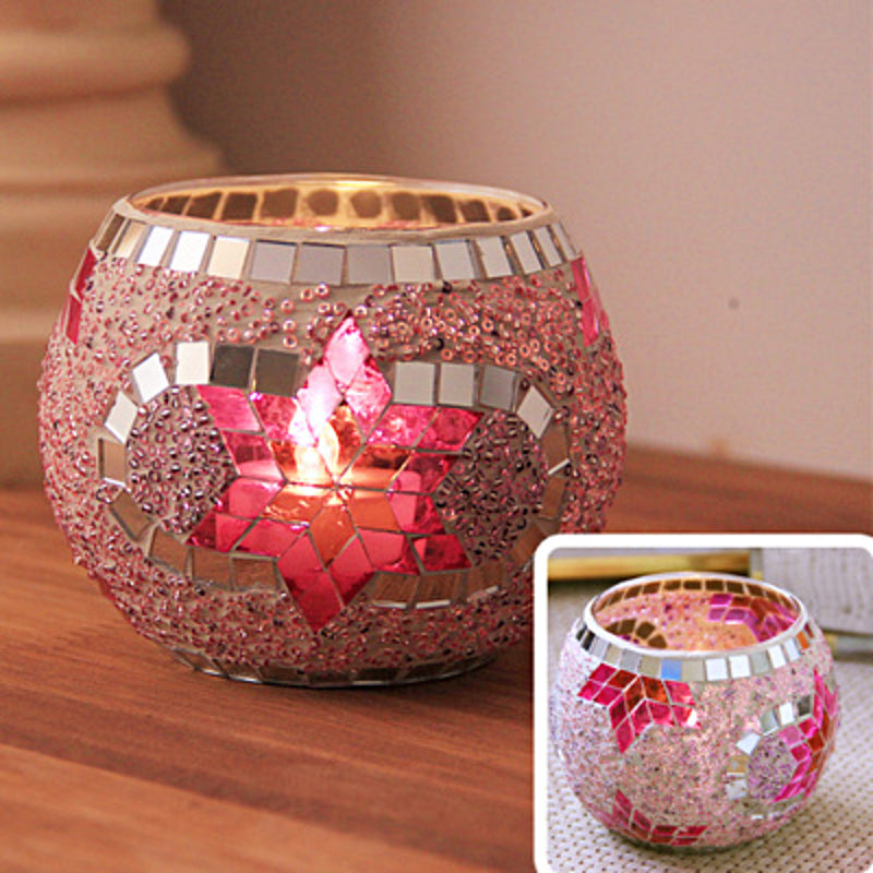 Brehn | European Retro Glass Mosaic Tealight Holder