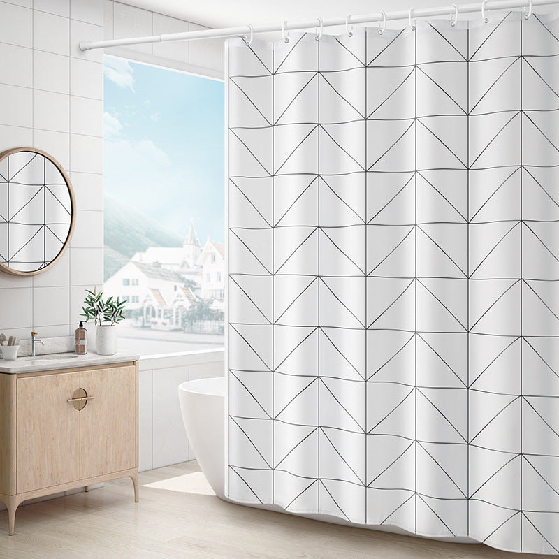 Modern Geometric Pattern Shower Curtain