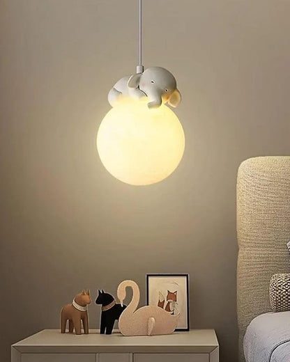 Skanto | Cute Animal-Shaped Moon Pendant Lamp - Elephant