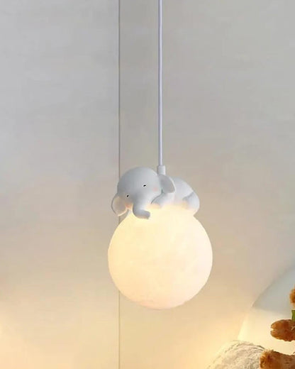 Skanto | Cute Animal-Shaped Moon Pendant Lamp - Elephant