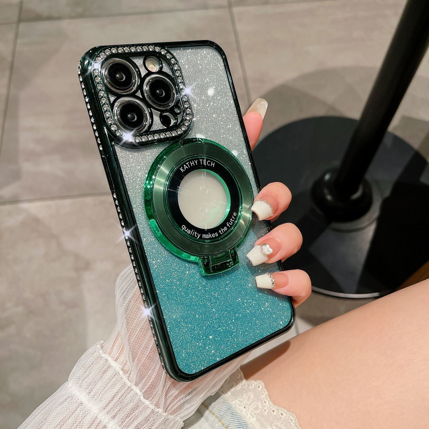 BowLift | Glitter Diamond Magnetic MagSafe Ring Holder for iPhone