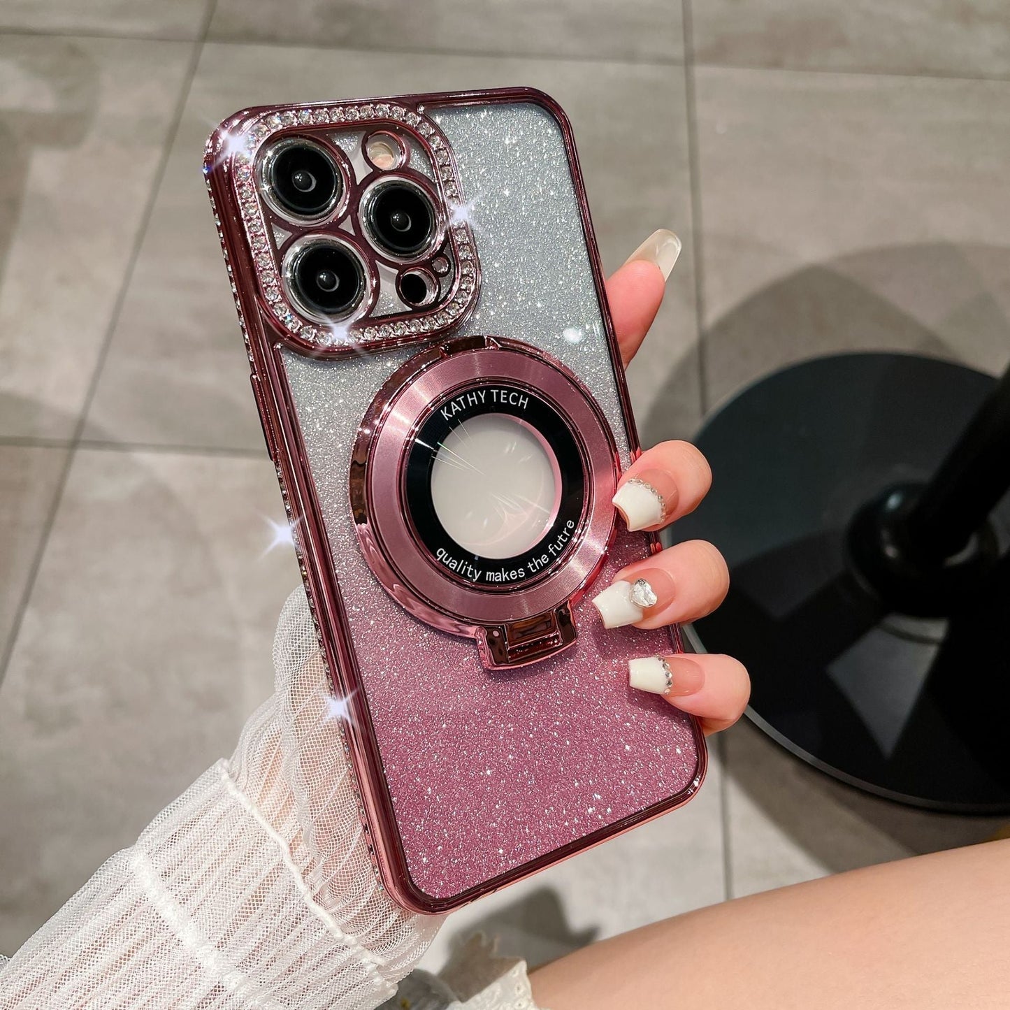 BowLift | Glitter Diamond Magnetic MagSafe Ring Holder for iPhone