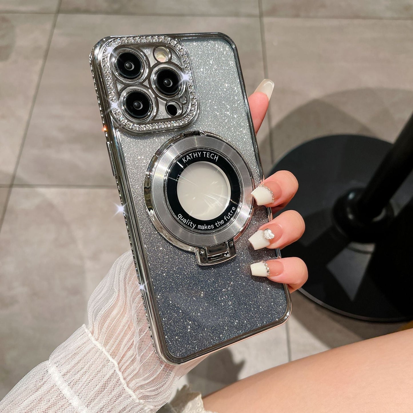 BowLift | Glitter Diamond Magnetic MagSafe Ring Holder for iPhone