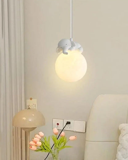 Skanto | Cute Animal-Shaped Moon Pendant Lamp - Elephant