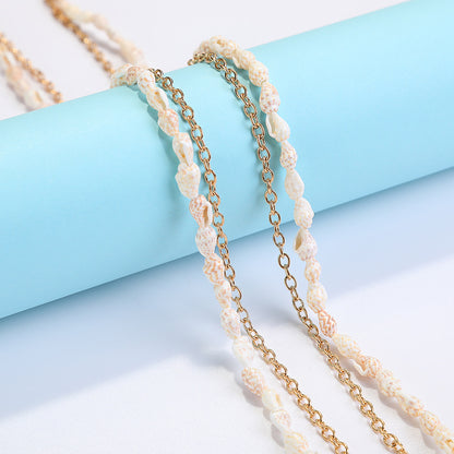 Coastal Shell-Decorated Eyewear Chain Acalora