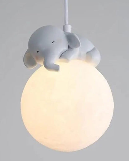 Skanto | Cute Animal-Shaped Moon Pendant Lamp - Elephant