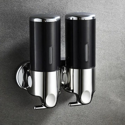 BowLift | Wall Mounted Soap Dispenser | SudsStation Bathroom Organizer | Stainless Steel & ABS | 16.9 fl oz | Set of 1–3