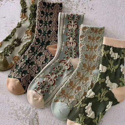 BowLift | Women's Floral Cotton Socks (10 Pairs)