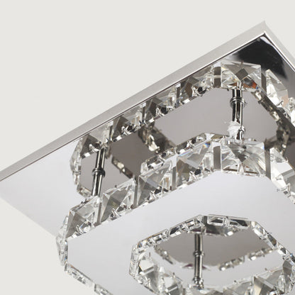 Modern LED Ceiling Light with Crystal Optic