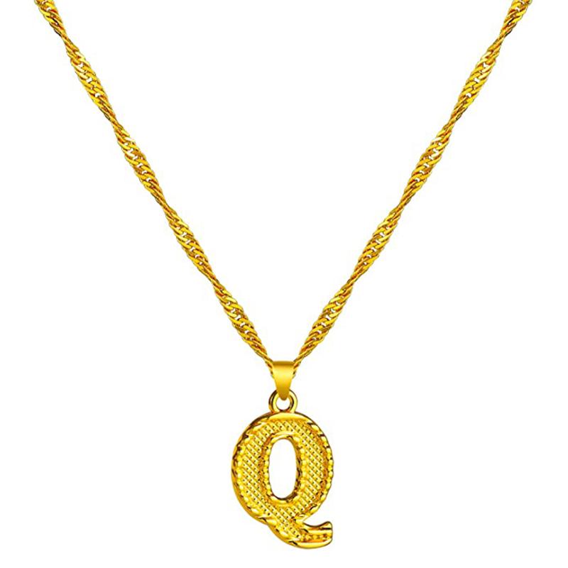 Skanto | 18K Gold Plated Initial Letter Necklace
