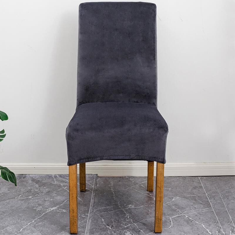 BowLift | Stretch Velvet XL Size Dining Chair Covers x4 | Soft. Stretchable & Non-Slip for Home Dining Room Decoration