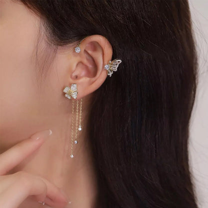Skanto | Butterfly Flower Rem Style Zircon Earrings