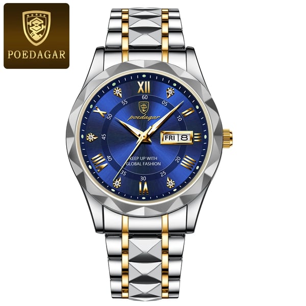 Top brand waterproof luxury men's wristwatch with luminous function
