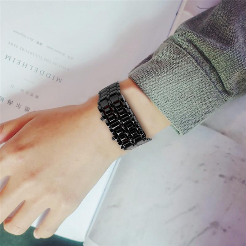 BowLift | Men's Lava LED Digital Stainless Steel Watch