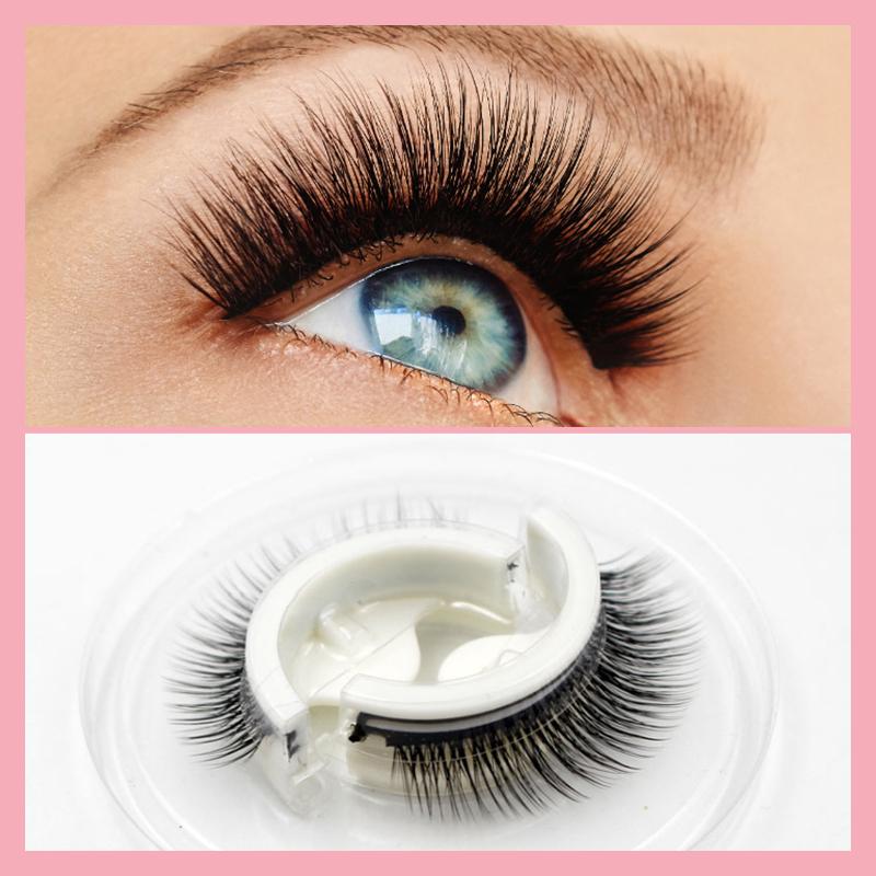 Reusable, self-adhesive eyelashes
