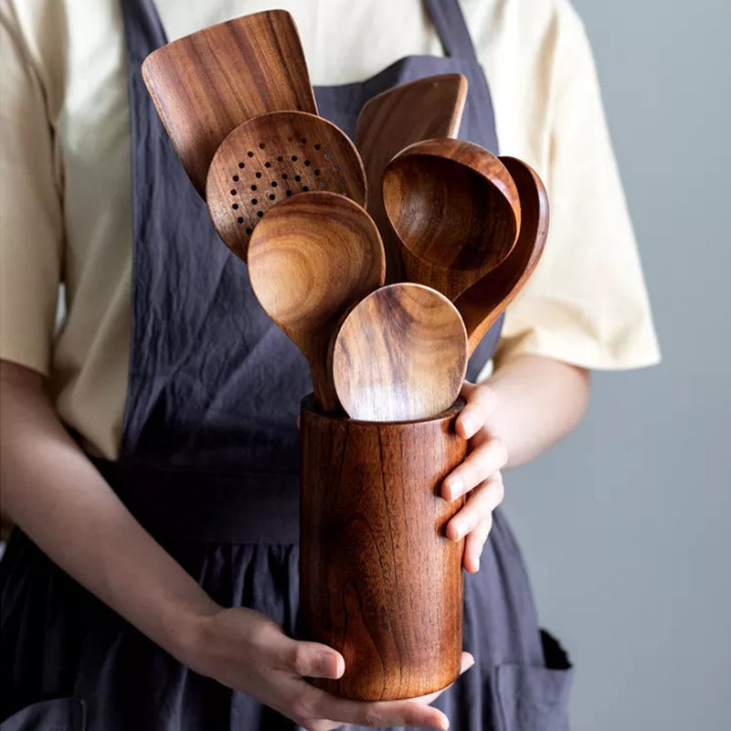 Teak Wood Cutlery Set | Bowlift