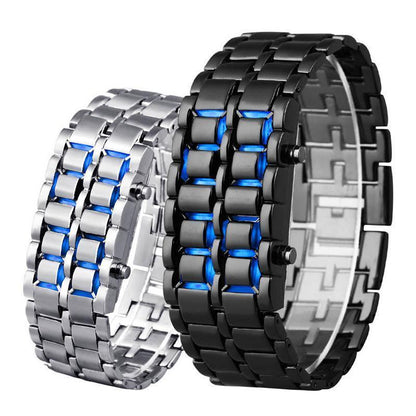 BowLift | Men's Lava LED Digital Stainless Steel Watch