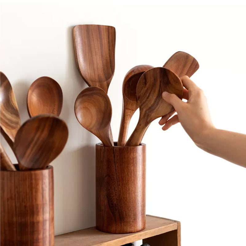 Teak Wood Cutlery Set | Bowlift