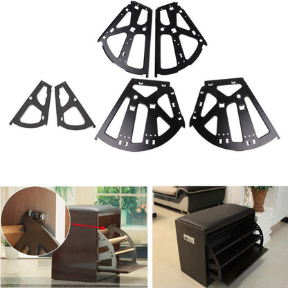 Hinges for shoe cabinet, folding frame