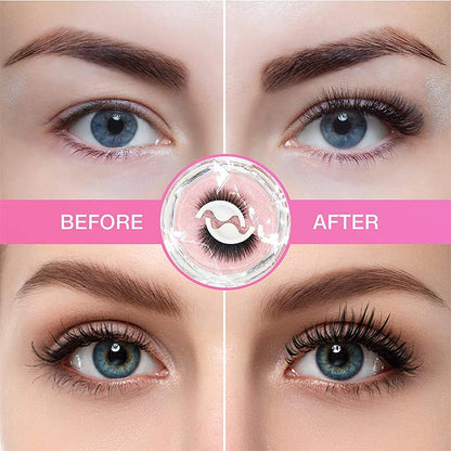 Reusable, self-adhesive eyelashes