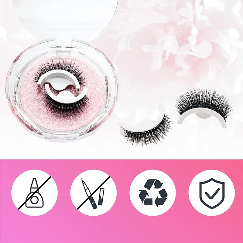 Reusable, self-adhesive eyelashes