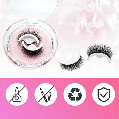 Reusable, self-adhesive eyelashes