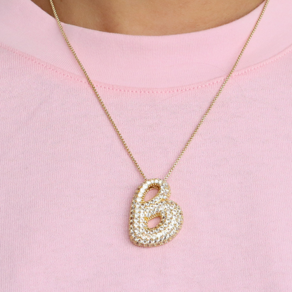 BowLift | Chunky Bubble Diamond Dazzle Initial Necklaces