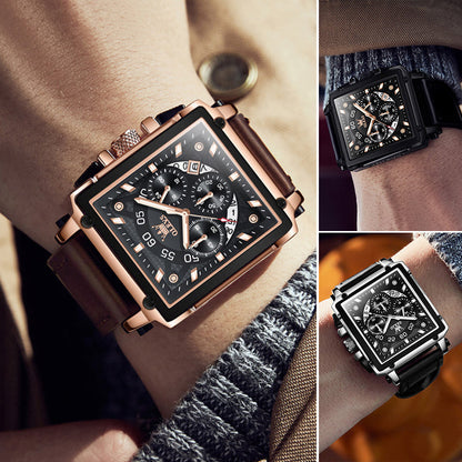 Olevs® Luminous Luxury Square Business Automatic Mechanical Watch | Bowlift