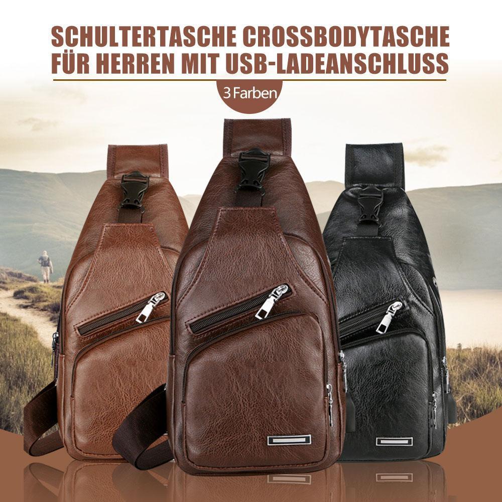 Shoulder bag crossbody bag for men with USB charging port | Bowlift
