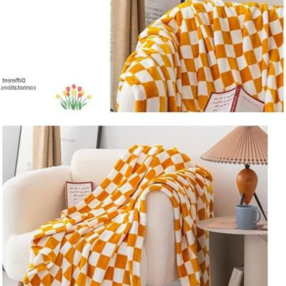 Kalsten | Stylish blanket in checkered pattern for your home