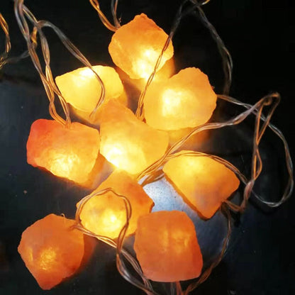 Skanto | SolaraGleam Himalaya Salt Light Source | Warm Amber Light | Portable Natural Crystal Decoration for Home