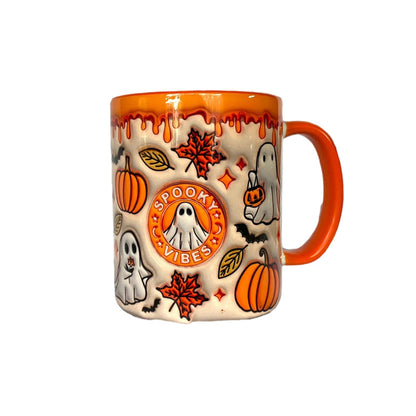 Skanto | Pumpkin Coffee Mug with Ghost