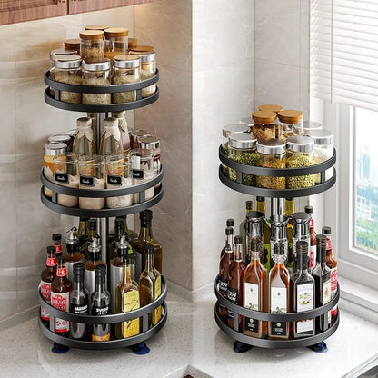 360° Rotatable Storage Rack Organizer Round (Premium) Karnz