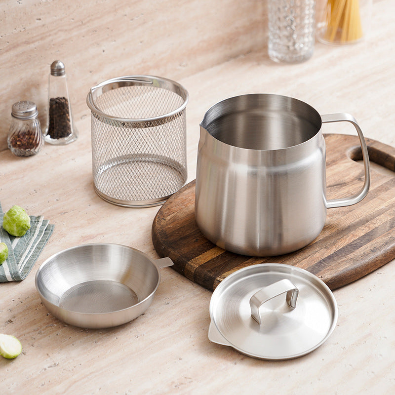 2-in-1 Stainless Steel Multifunctional Oil Strainer Pot | Bowlift