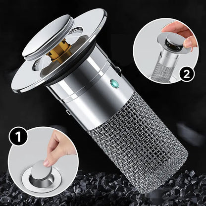 BowLift | Stainless Steel Pop-Up Drain Strainer for Effortless Clog Prevention